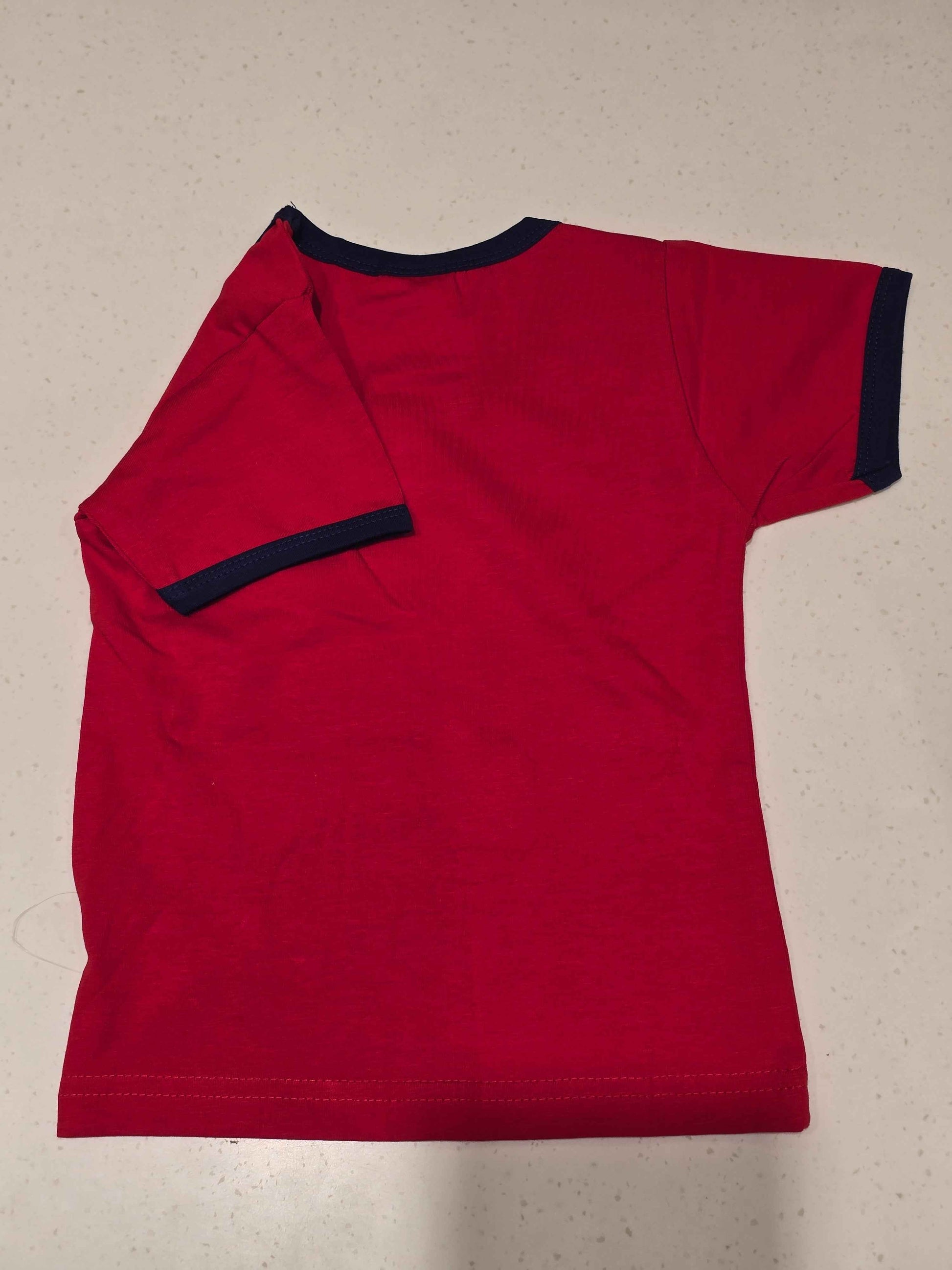 Cotton material red colour tshirt for baby boy