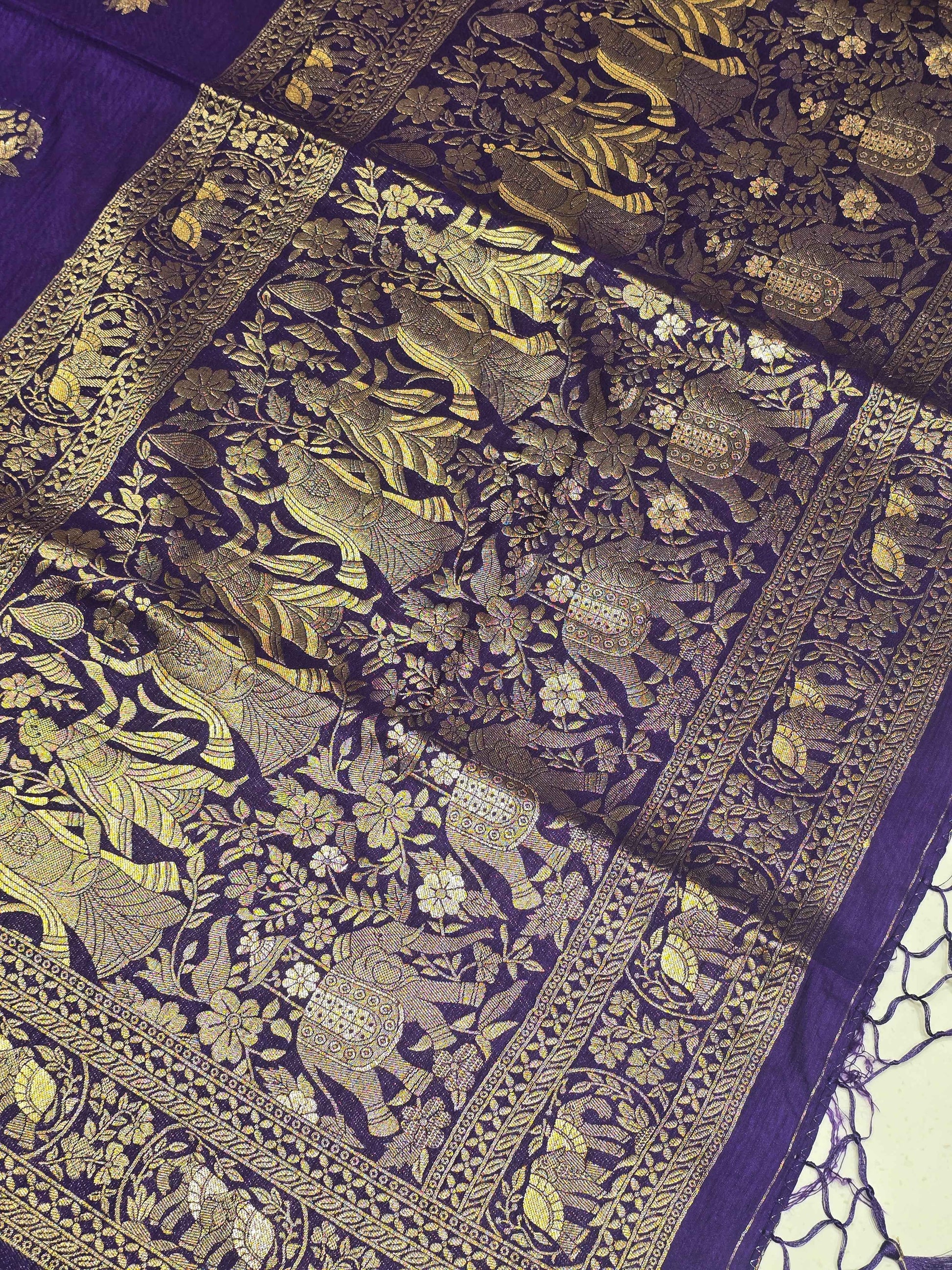 Women Multi Colour Semi Banarasi Silk Saree