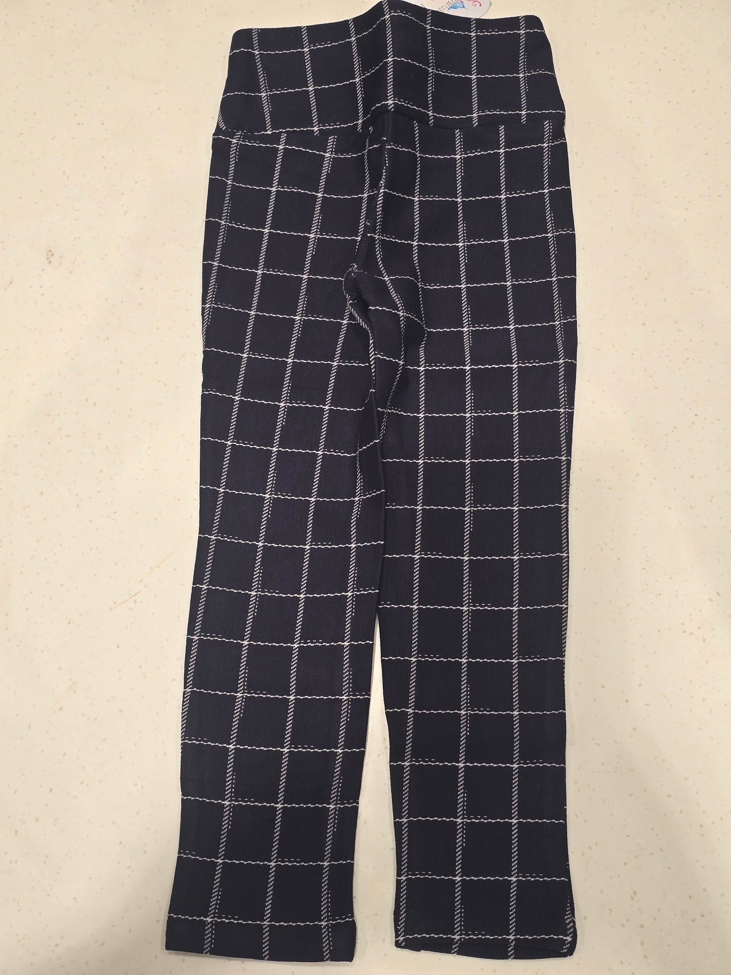 Checked Stretchable Pants for Girls
