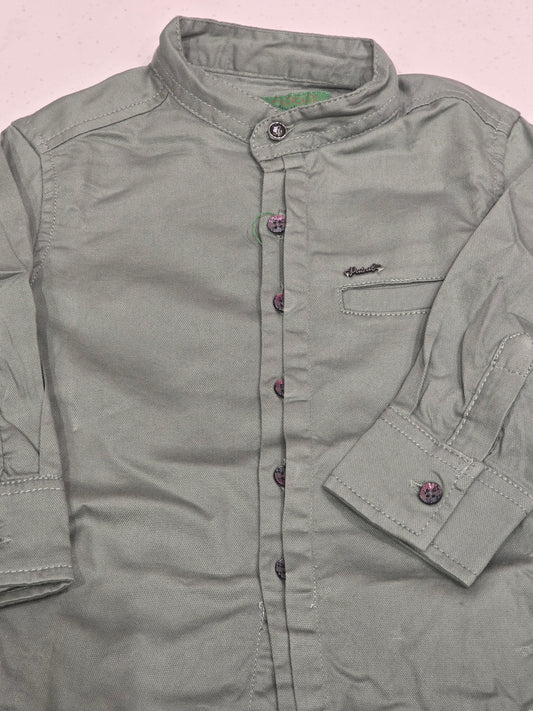 Gray Lycra Full Sleeve Shirt for Boys