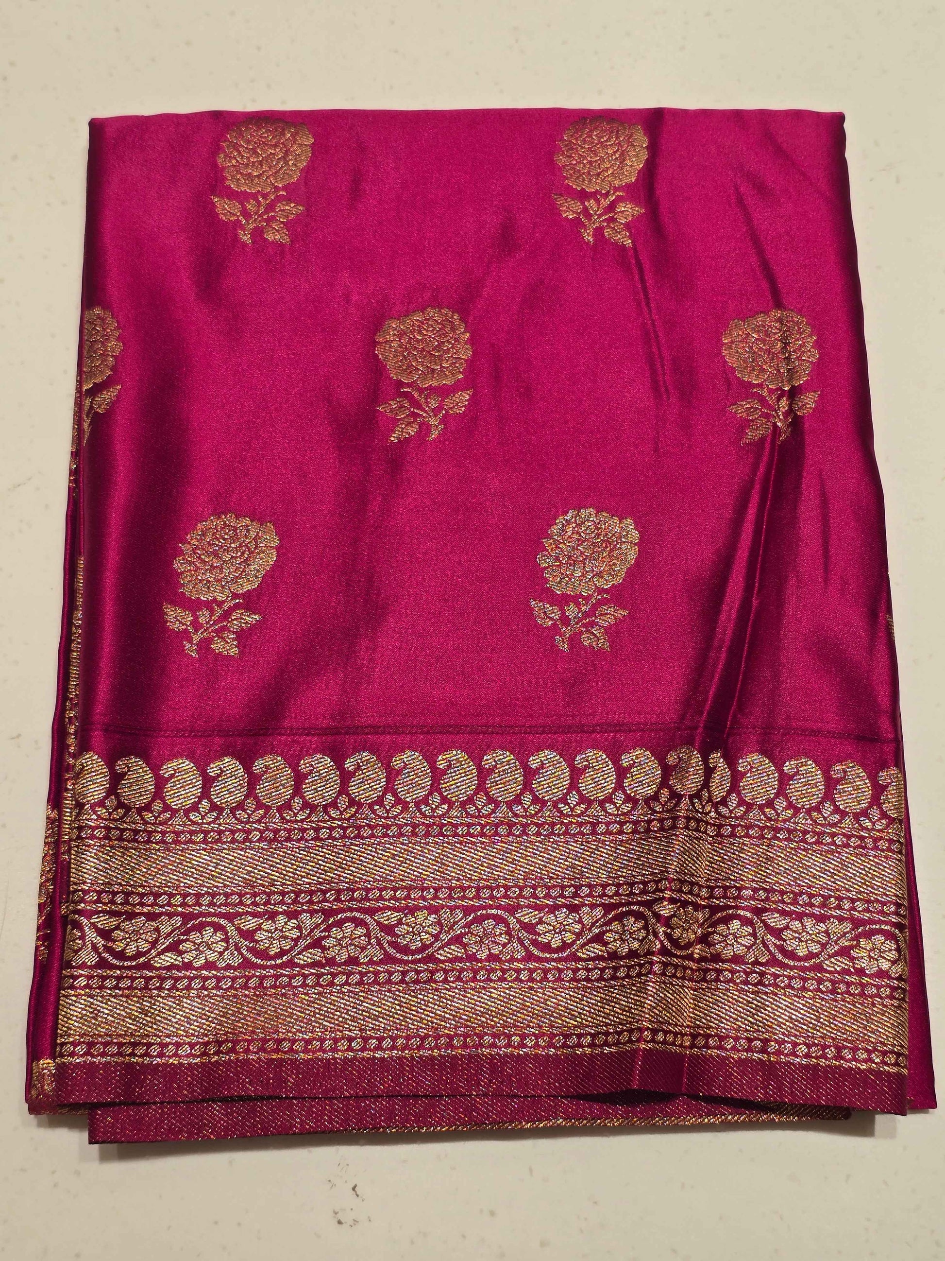 Soft Silk Dupatta with Floral Butta