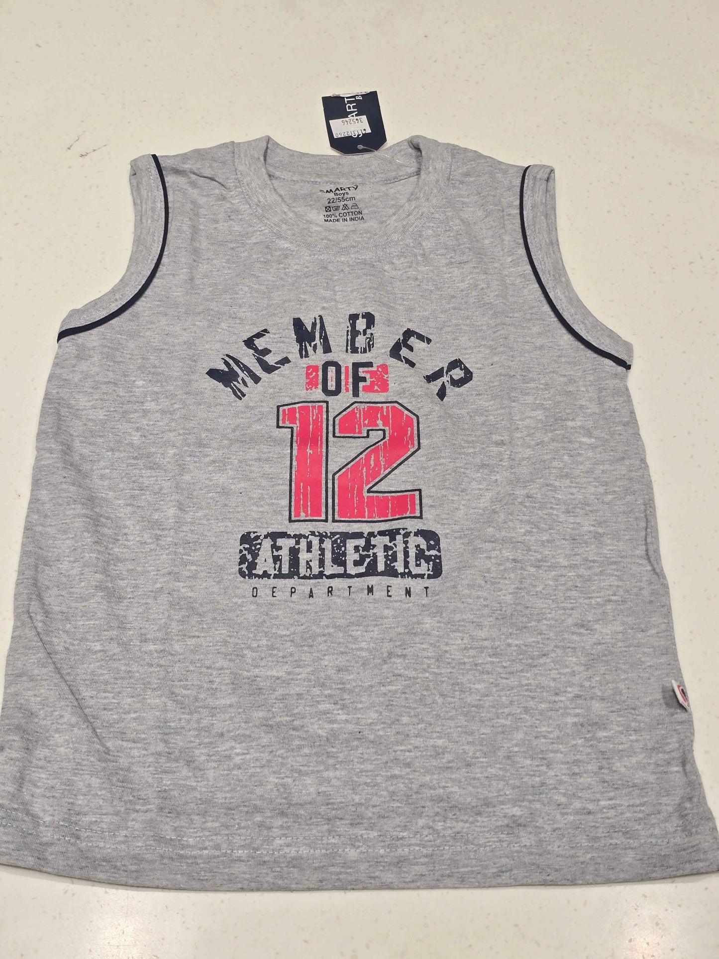 Boys Cotton Sleeveless T-Shirt