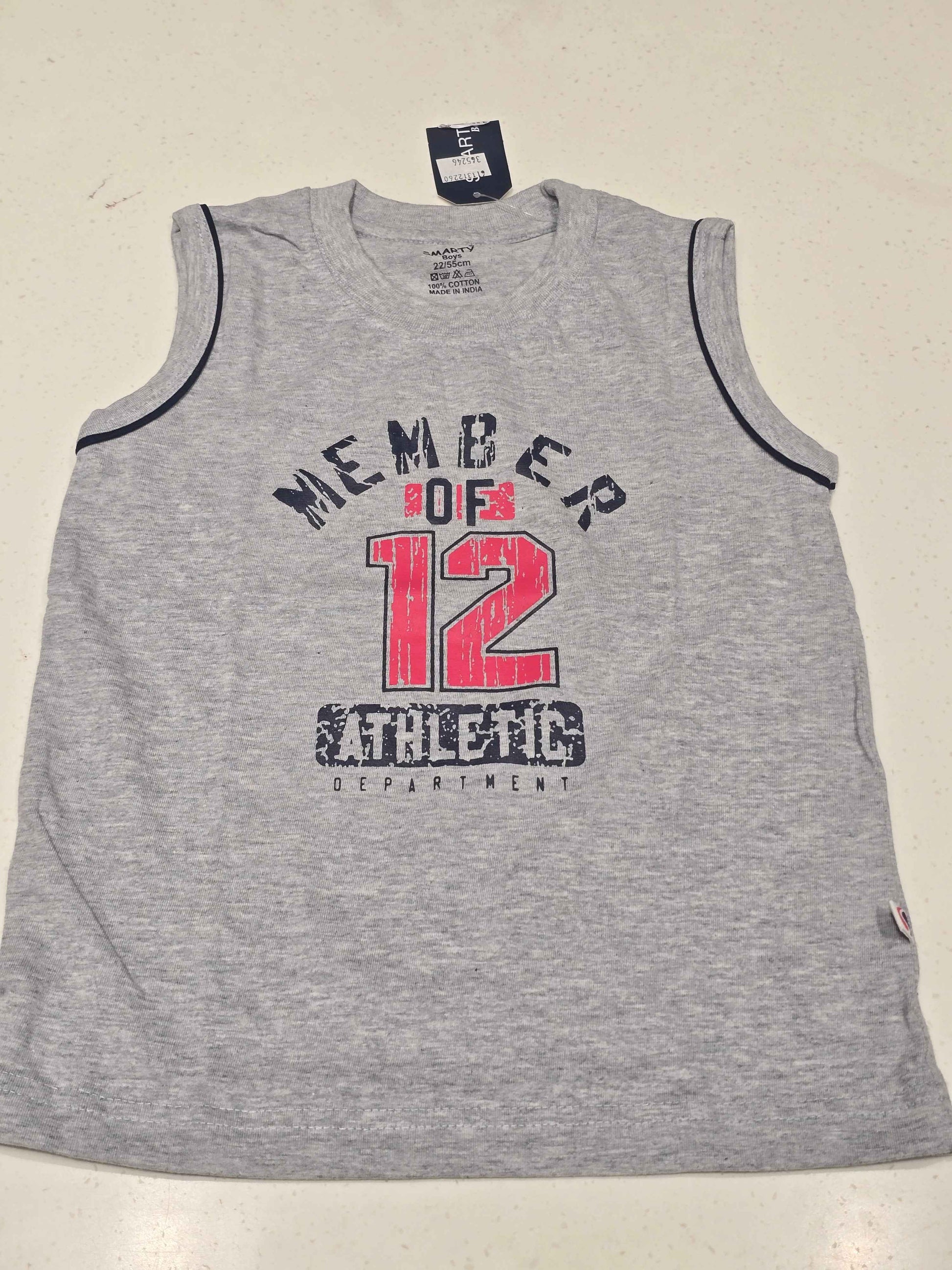 Boys Cotton Sleeveless T-Shirt