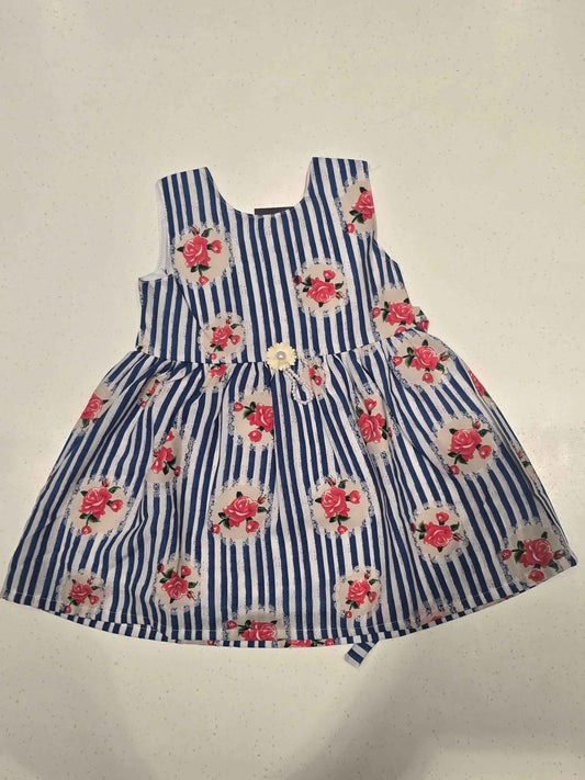 Baby Girls casual Cotton fit-and-flare Frock. Occasion ideally suited for casual day wear summer outings and daily wear due to its breathable styling