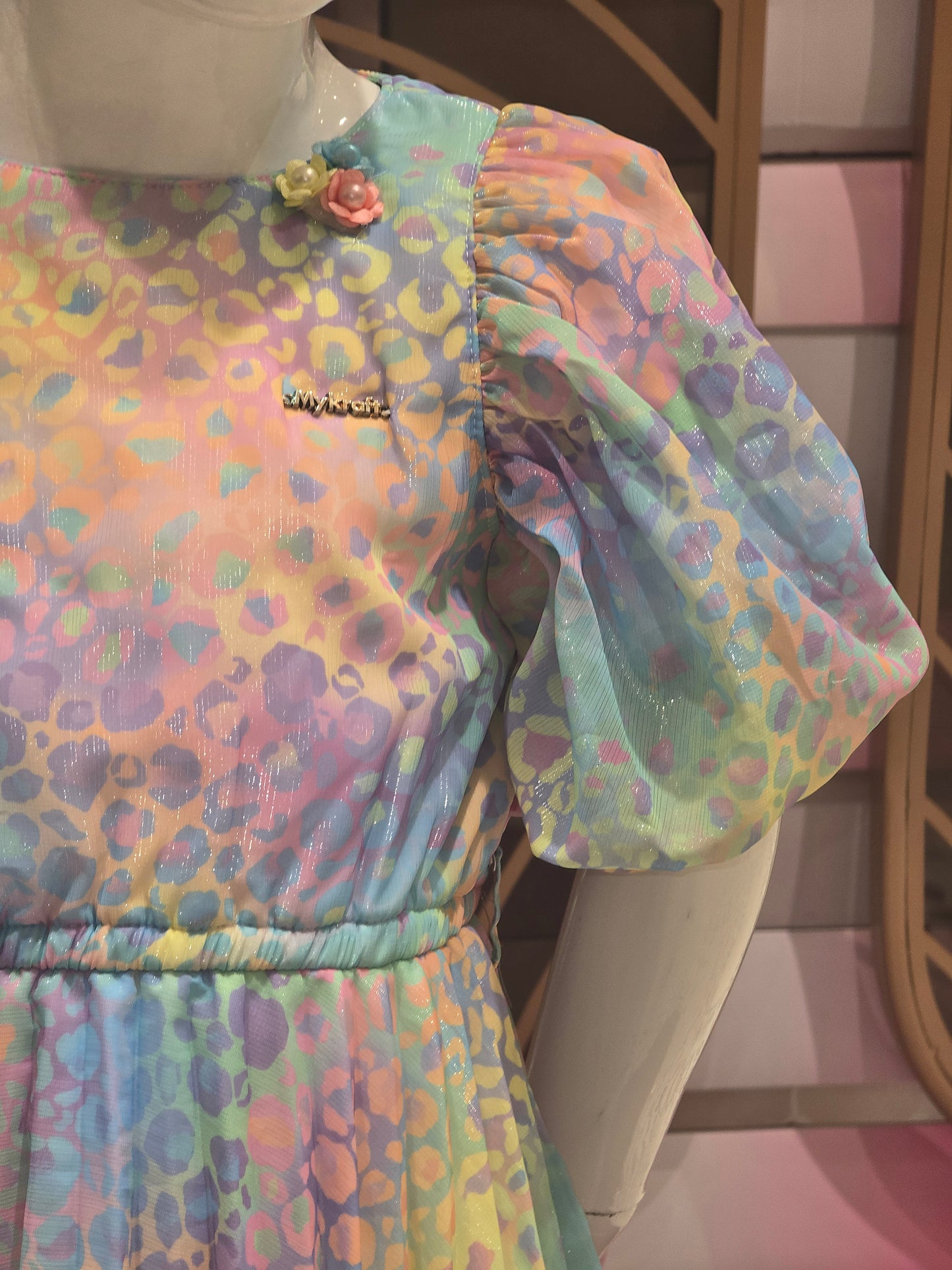 Girls Rainbow Shimmer Western Wear Dress