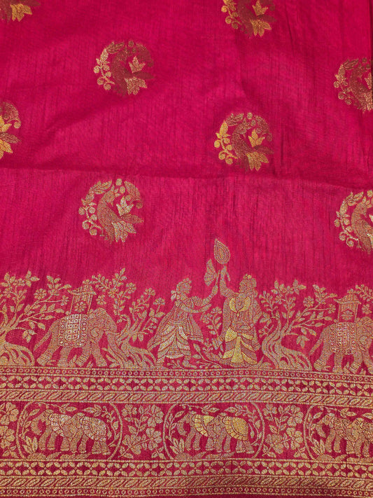 Women Multi Colour Semi Banarasi Silk Saree