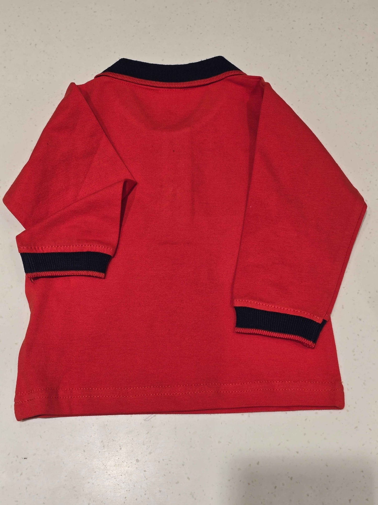 Cotton material red colour tshirt with full sleeves