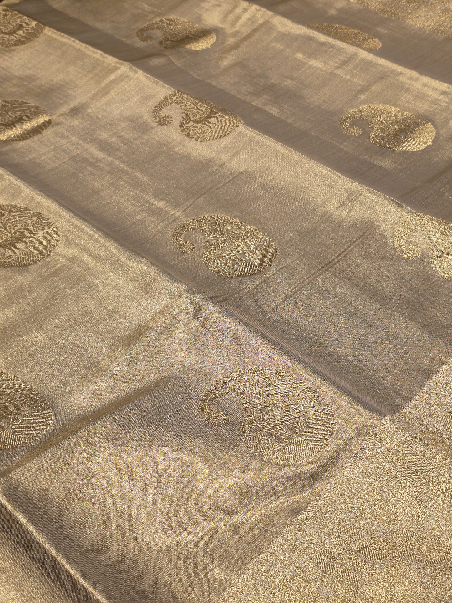 Semi Soft Tissue Silk Saree with Traditional Border, Rich Pallu & Rudrakshi Butta Design | Festive & Wedding Wear