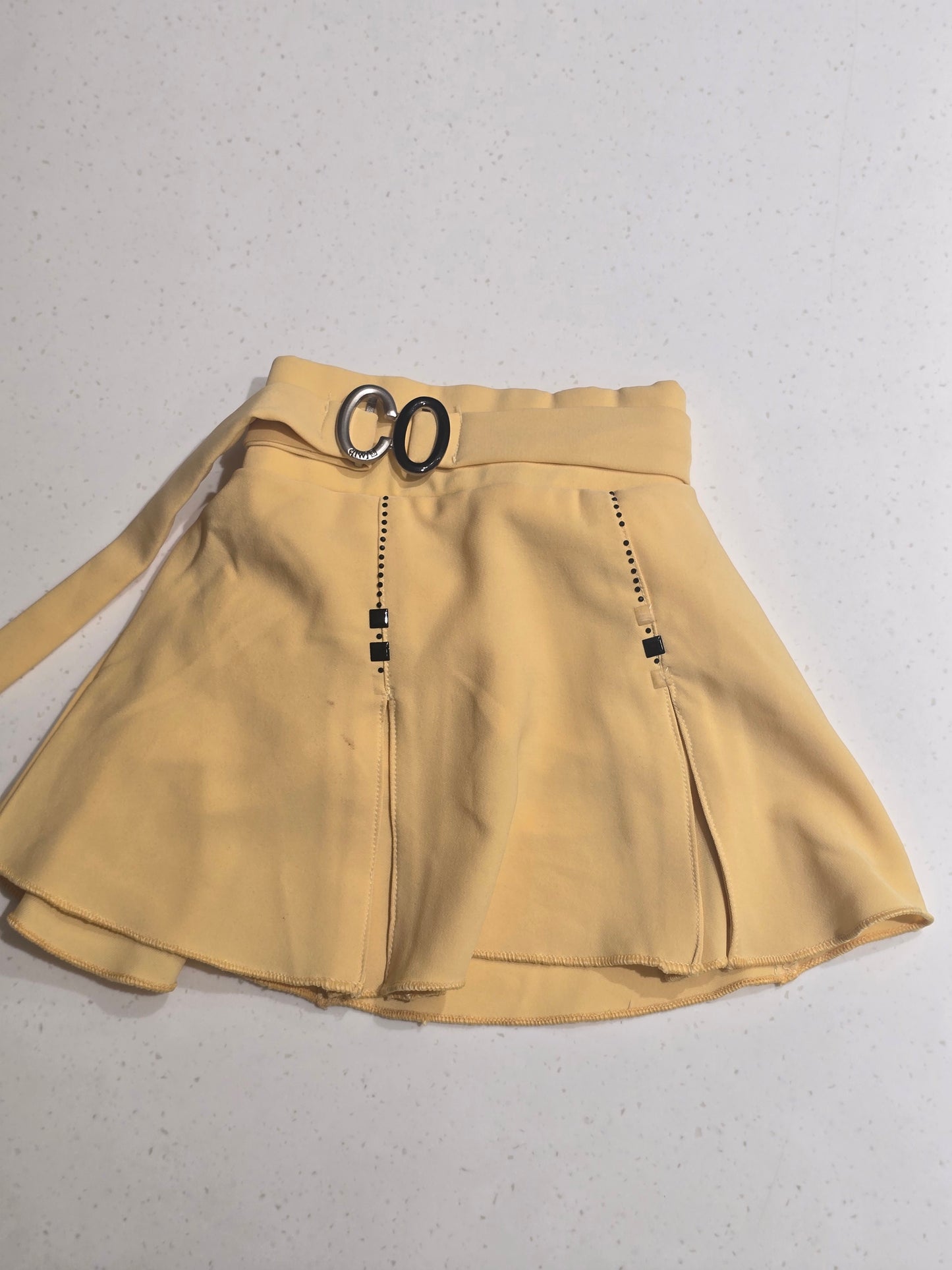 Baby Girls Stretchable Crepe Logo Waist Midi