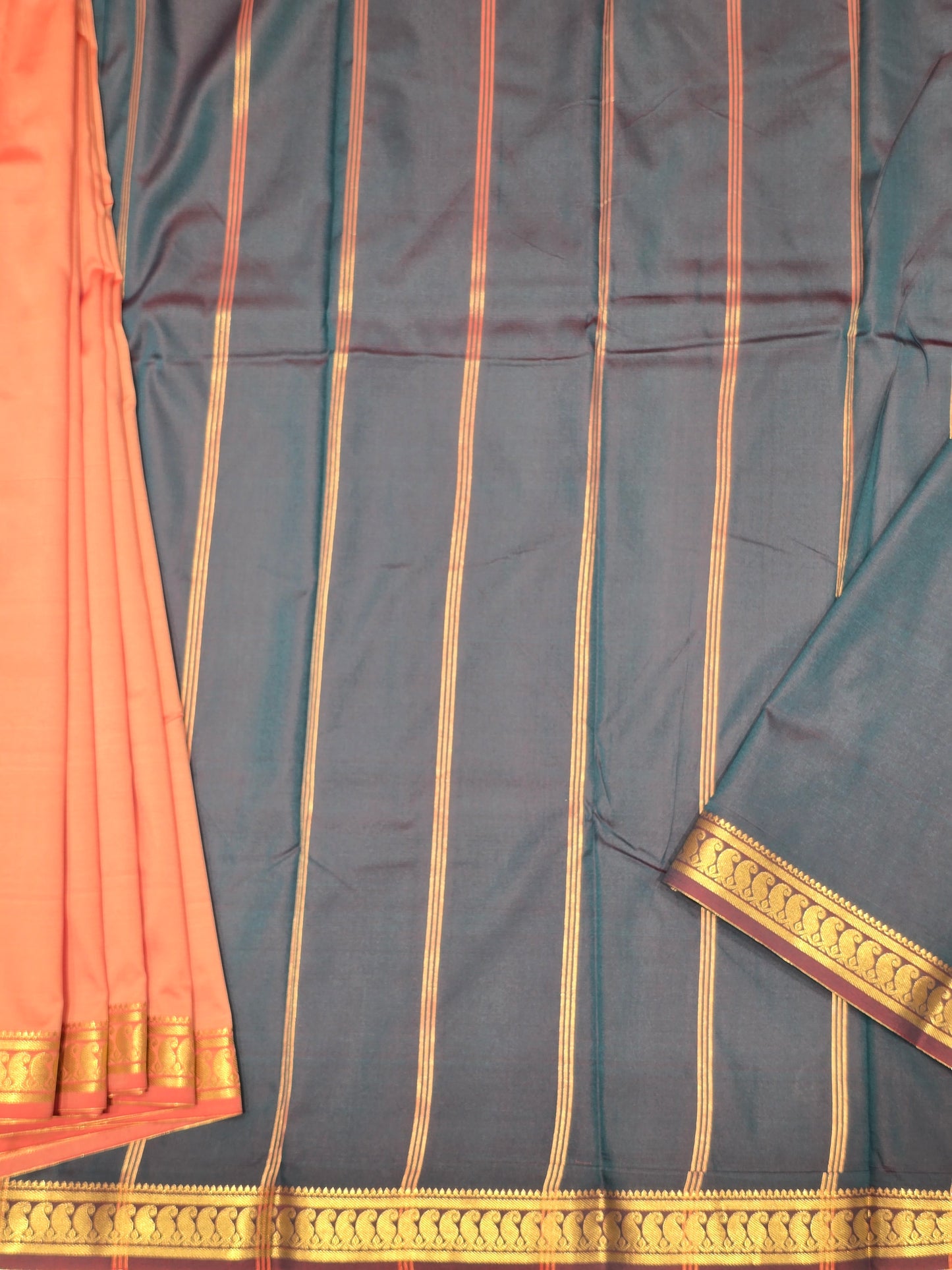 Semi Mix Saree with Mango Border
