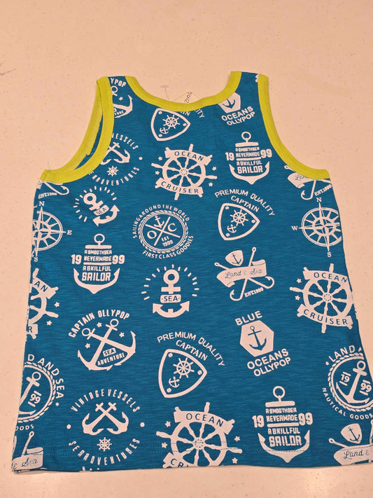 Boys Cotton Printed Sleeveless T-Shirt