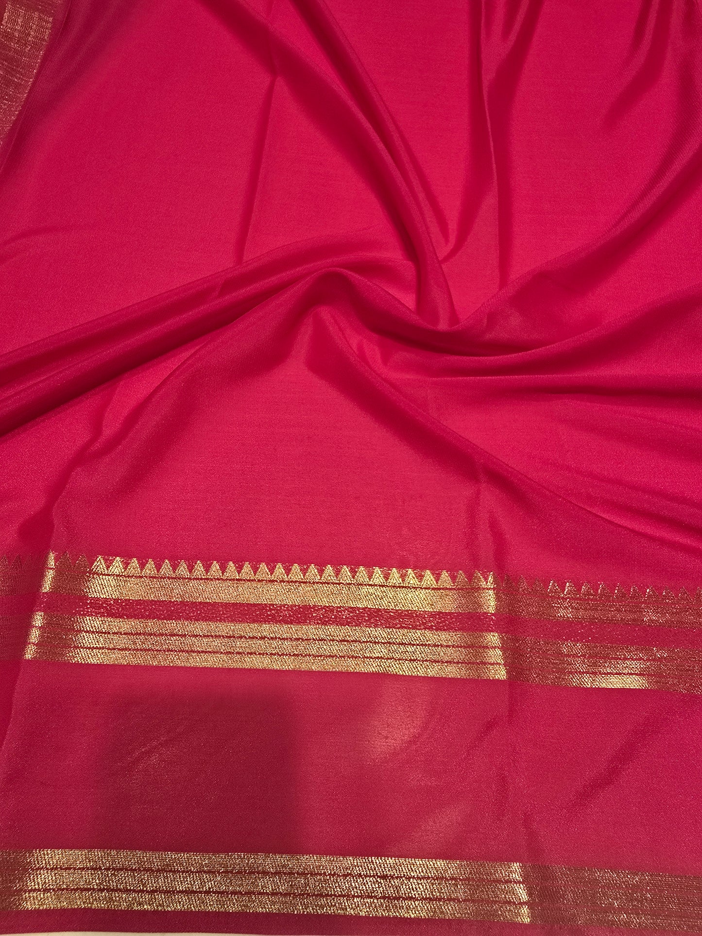 Graceful Semi Crepe Silk Saree with Zari Bentex Border | Elegant Festival & Daily Wear Saree for Women