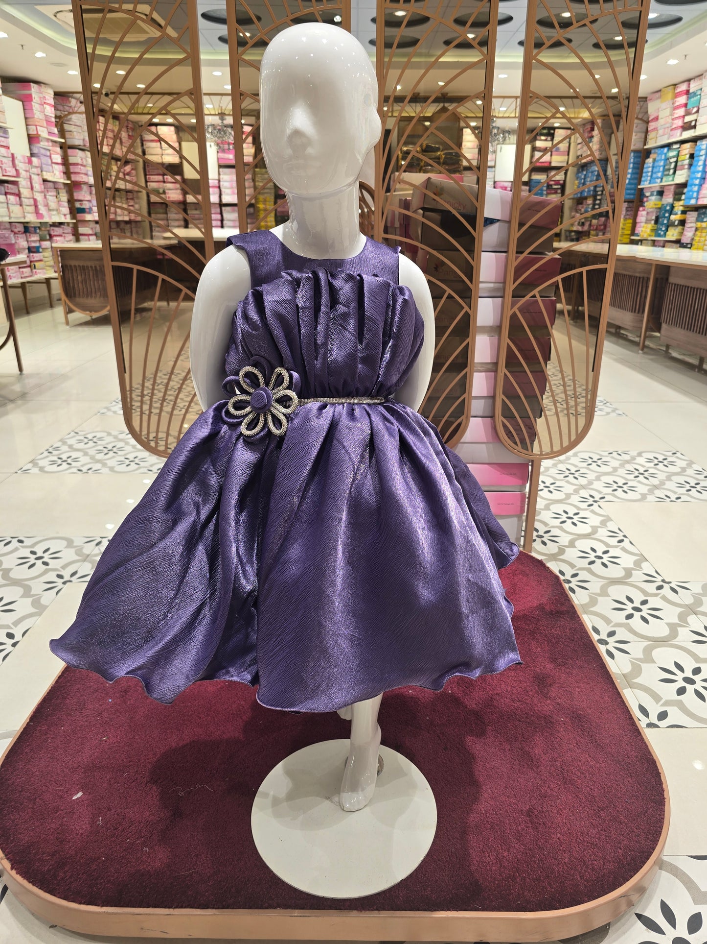 Crepe Silk short frock Birthday Party Wear Frock for Girls – Sleeveless, 1pc, Soft Crepe Fabric