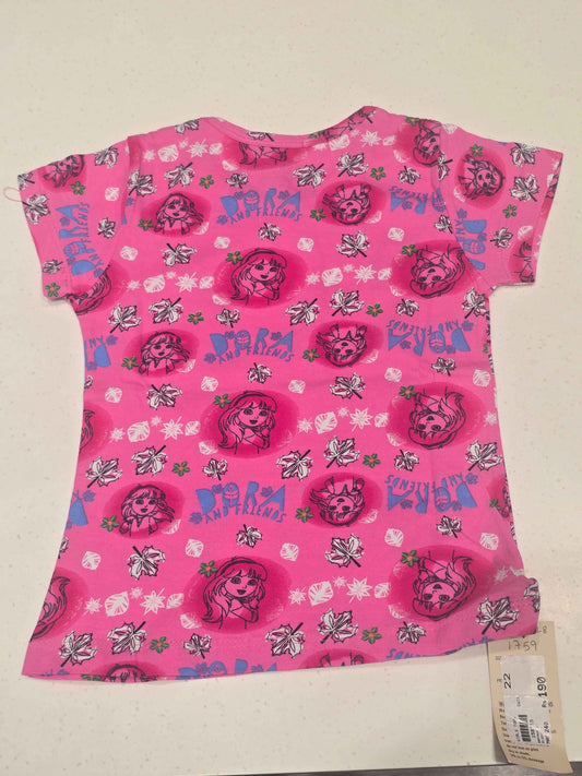Girls Cotton Printed Half Sleeve T Shirt