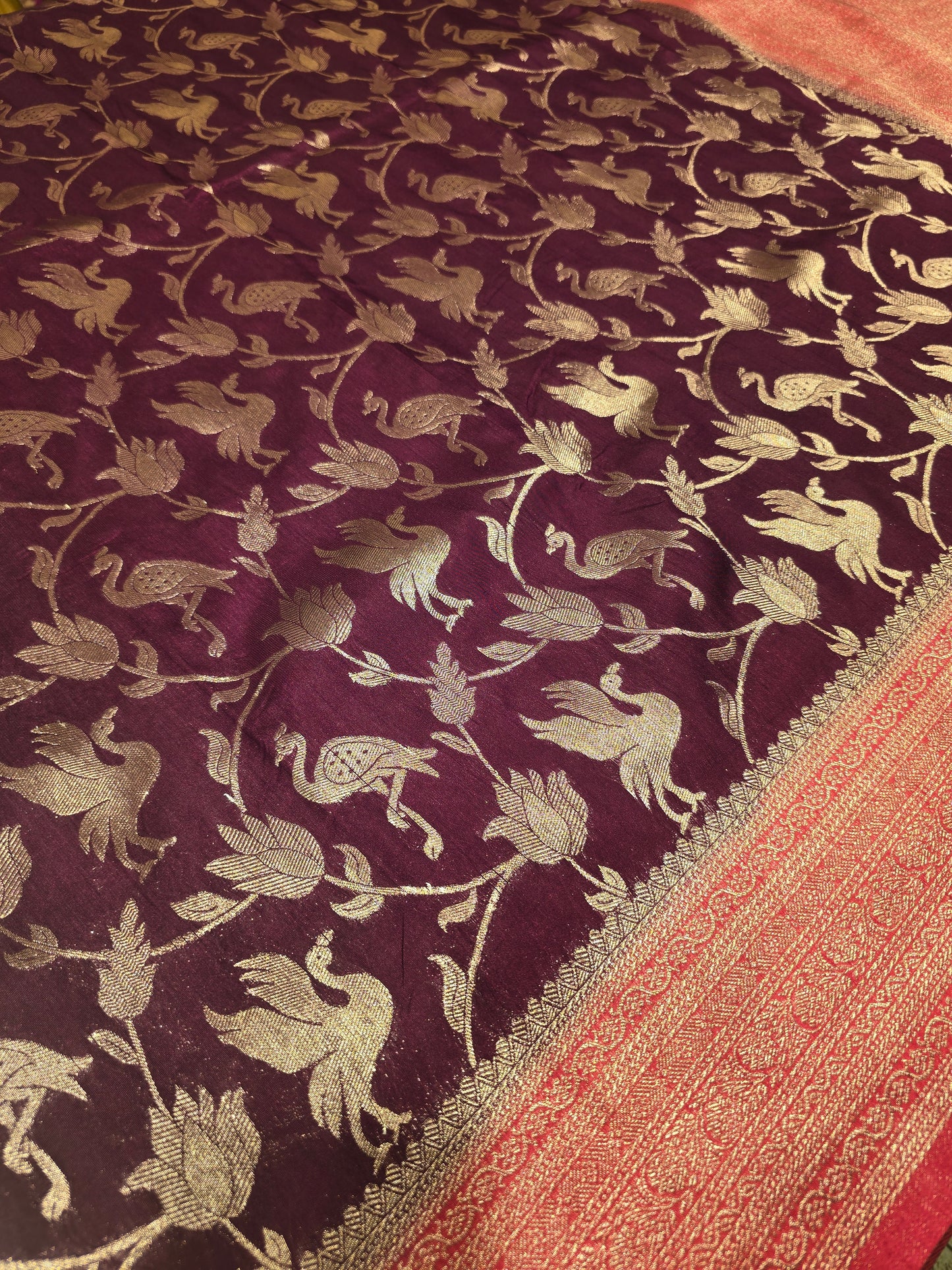 Semi Banarasi Silk Saree with Zari Weaving & Rich Border | Elegant Festive & Party Wear Saree for Women