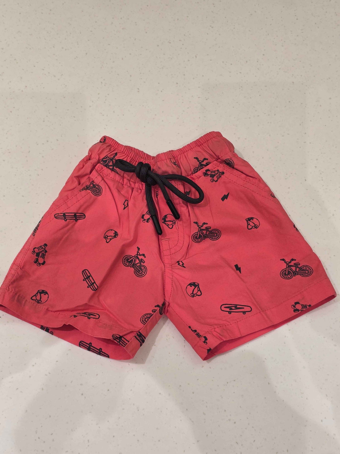 Baby Boys Printed Denim Shorts