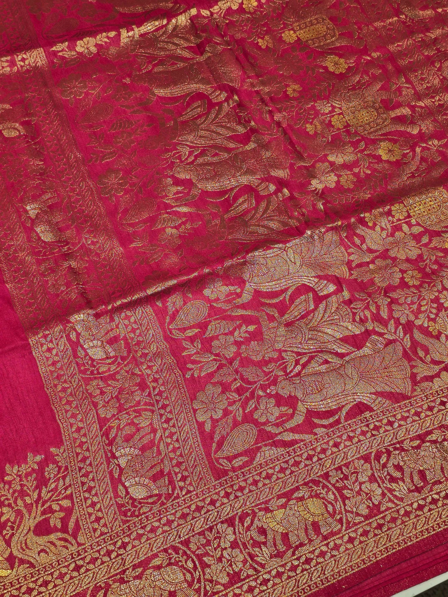 Women Multi Colour Semi Banarasi Silk Saree