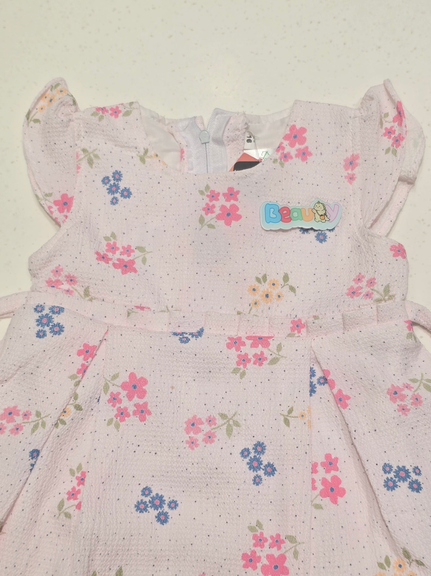 Baby Girl Baby Pink Crush Cotton Frock