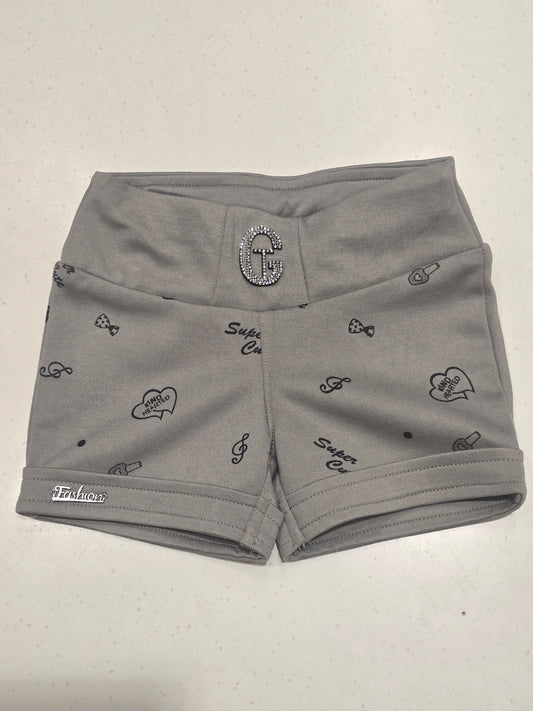 Baby Girls Lycra Cotton Printed Elastic Waist Shorts