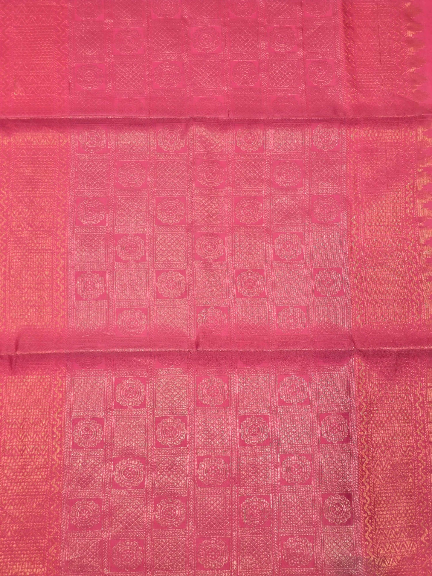 Pure softsilk saree with temple border design