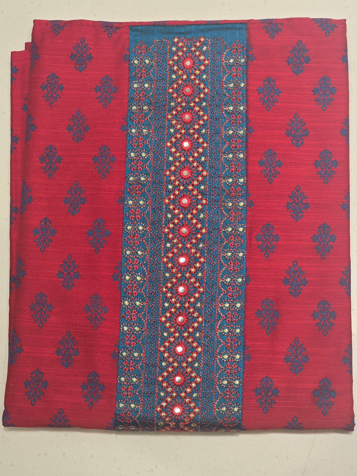 3-piece unstitched traditional salwar suit dress material