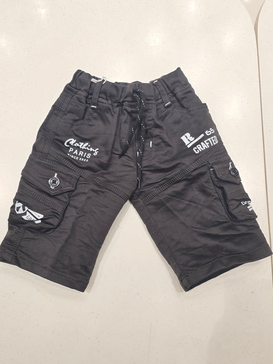 Dark Olive Green Cargo Shorts for Boys