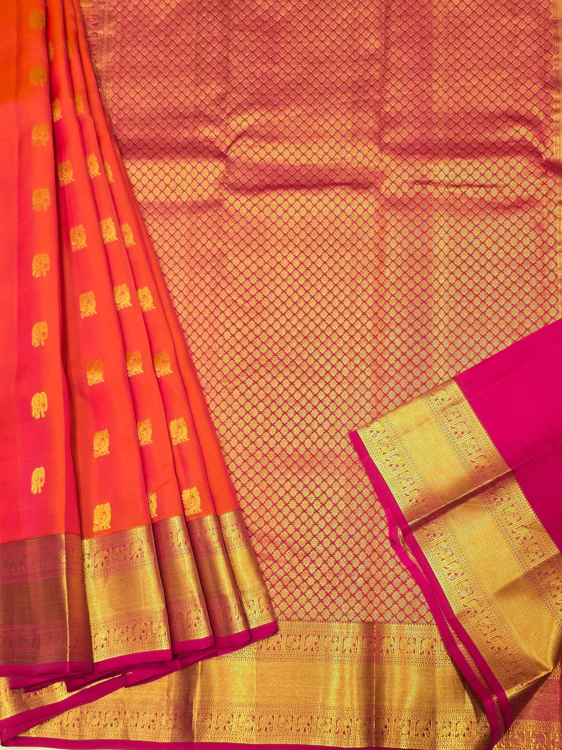 Women Pure Kanjivaram Silk Saree with Rich Pallu