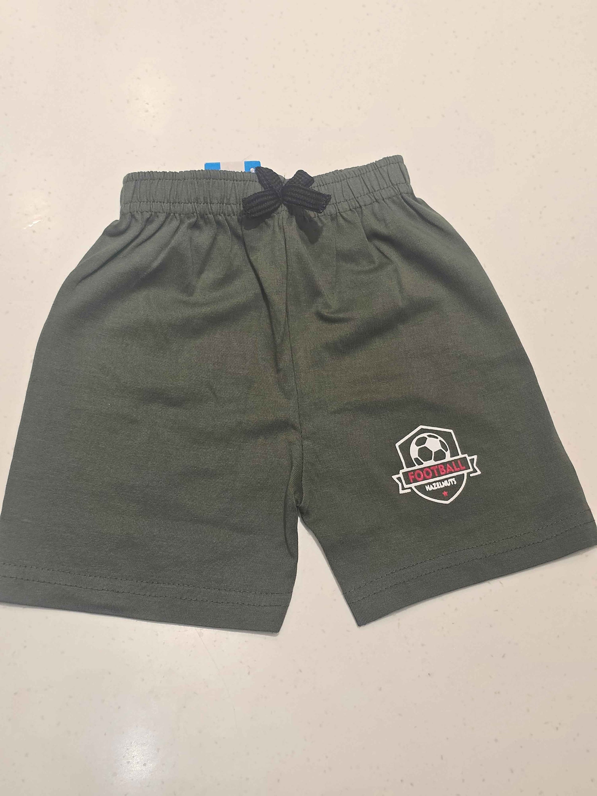 Cotton material mehandi green colour shorts with round Elasticable