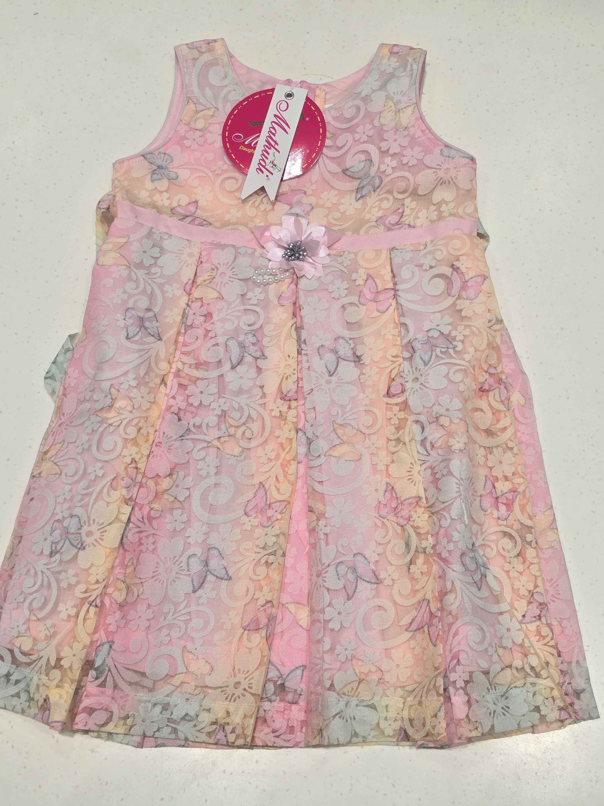 Baby Girl Multi Shades Hosiery Frock