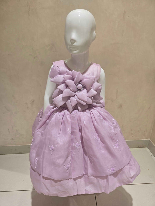 Lavender Organza Baby Frock for Girls