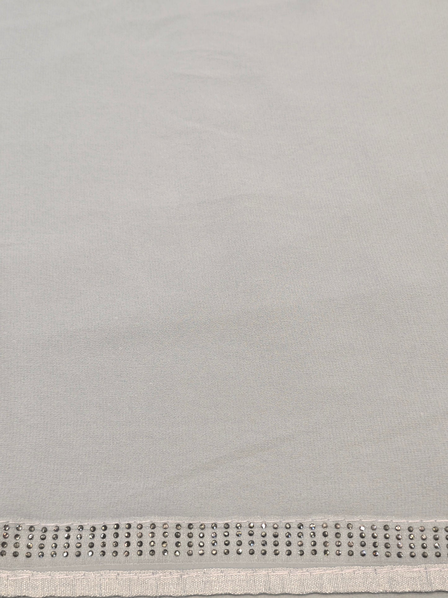 Chiffon saree with sequence and embroidery work, stone work Border | Party wear