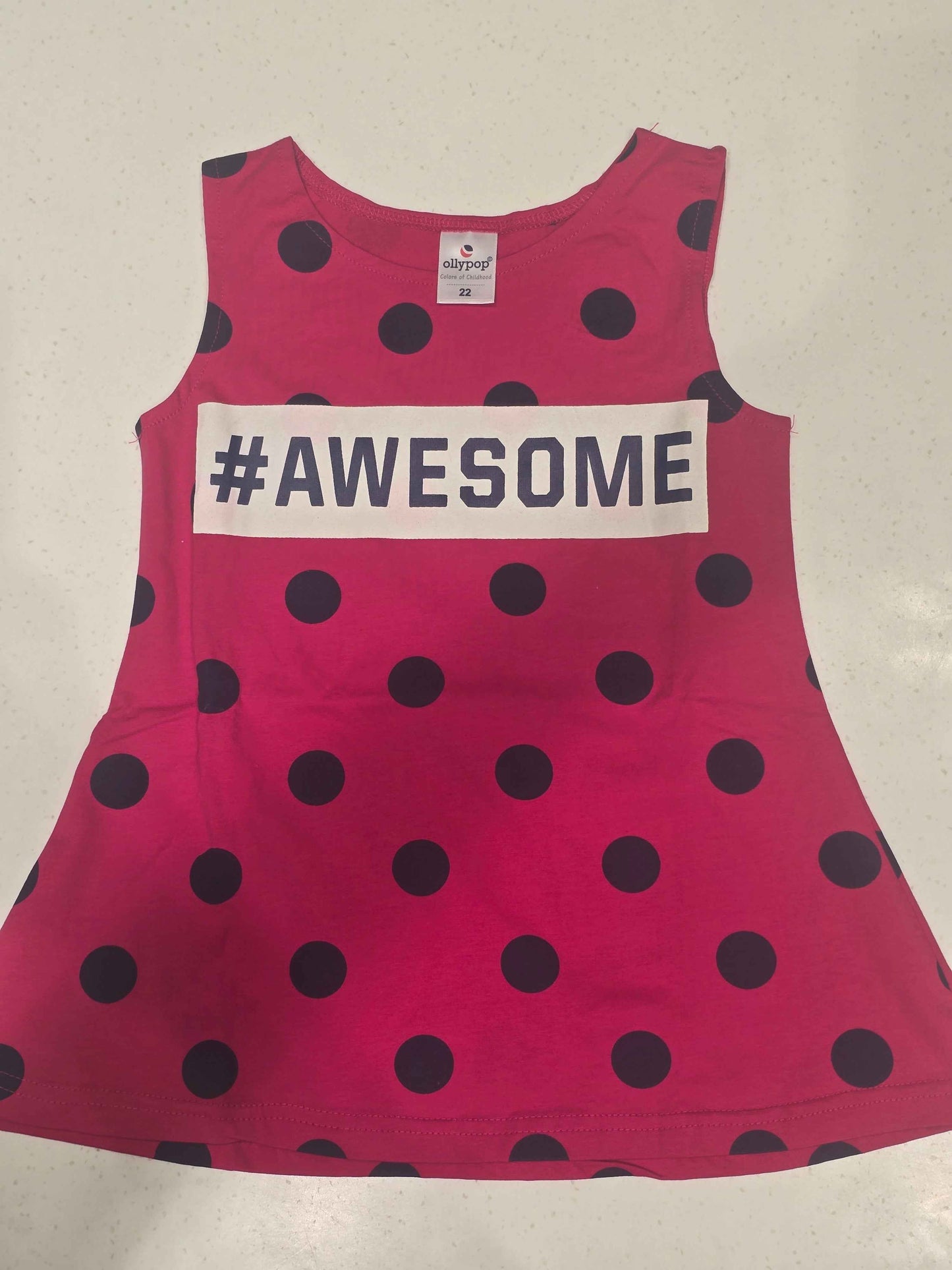 Girls Cotton Polka Dot Full Sleeve Top
