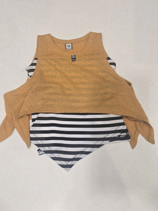 Lycra Material western top for girl baby