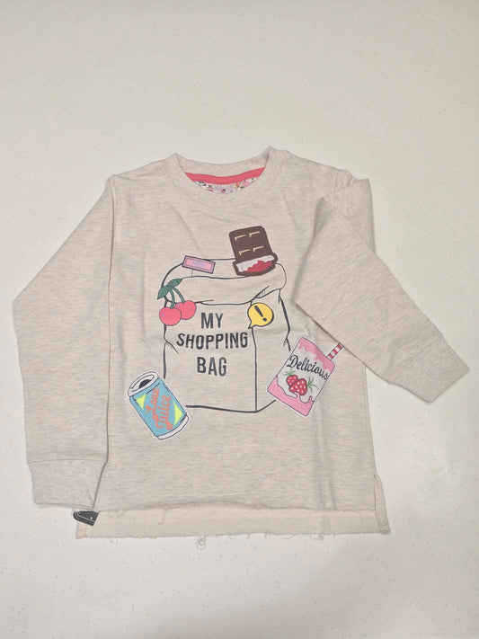 Girls Baby Pink Cotton Full Sleeve T Shirt
