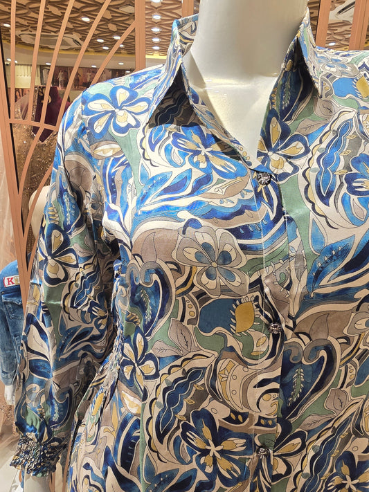 Women Multi Colour Digital Printed Straight Top