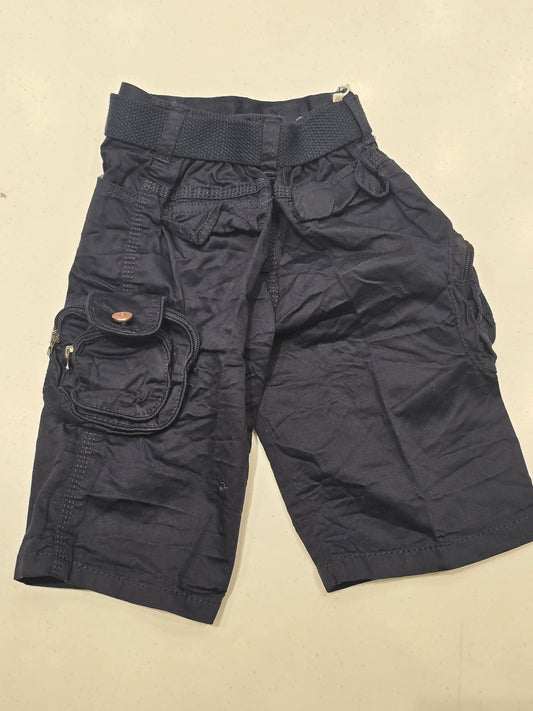 Dark Blue Cotton Cargo Shorts for Boys