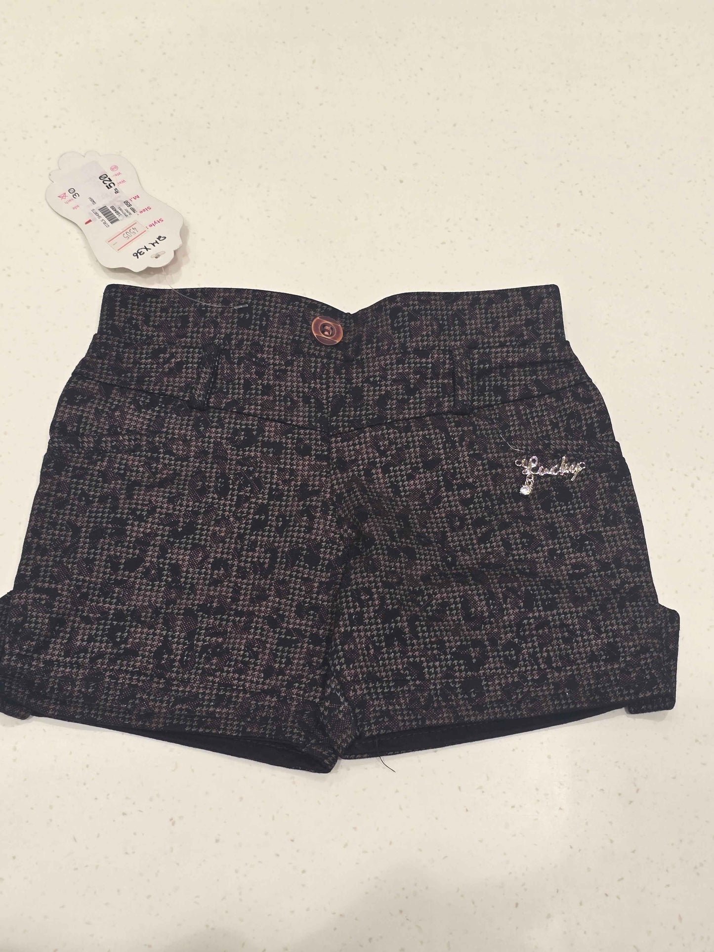 Girls Printed Hosiery Shorts