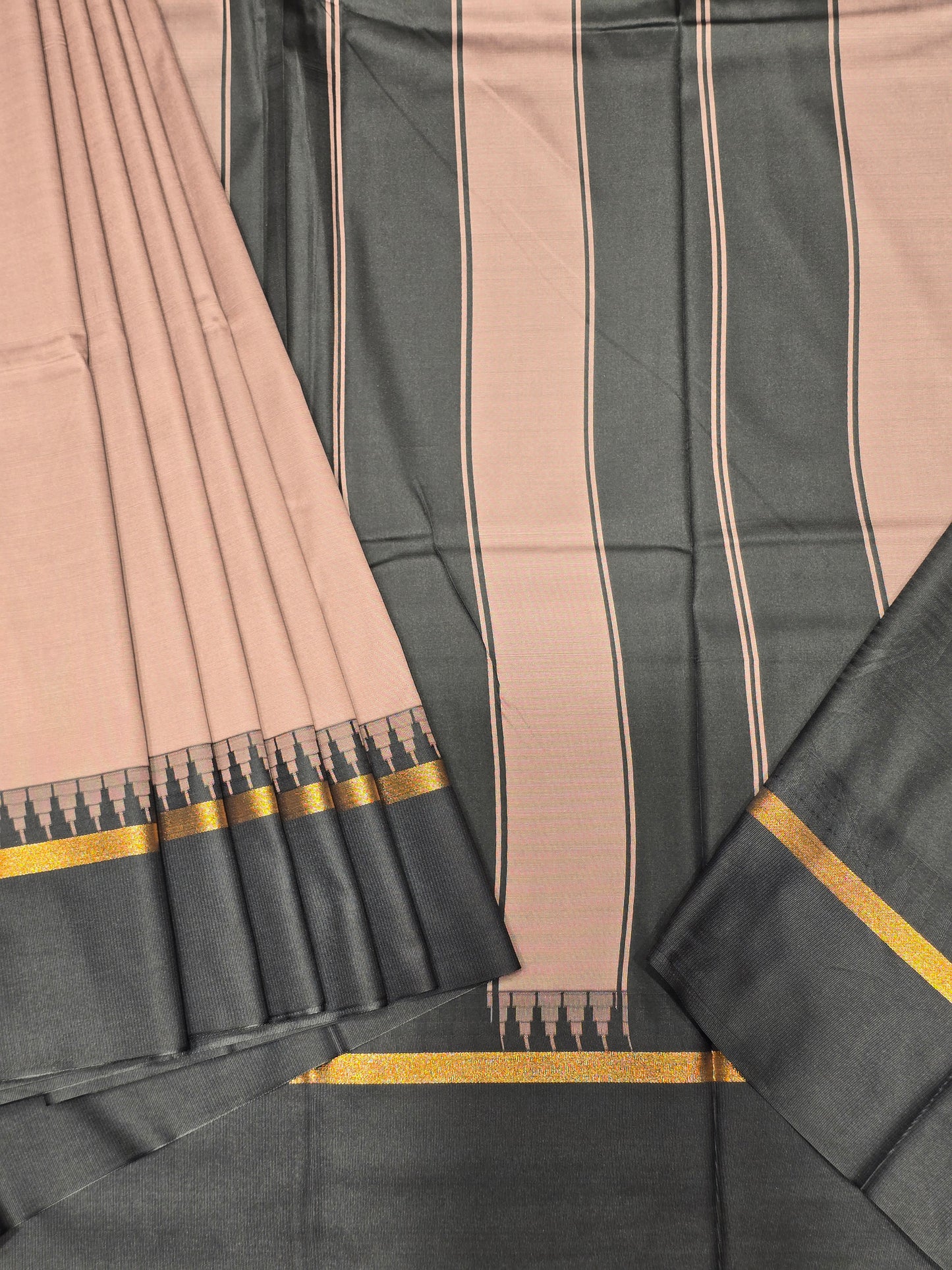 Semi Mix Soft Silk Saree with Temple Border