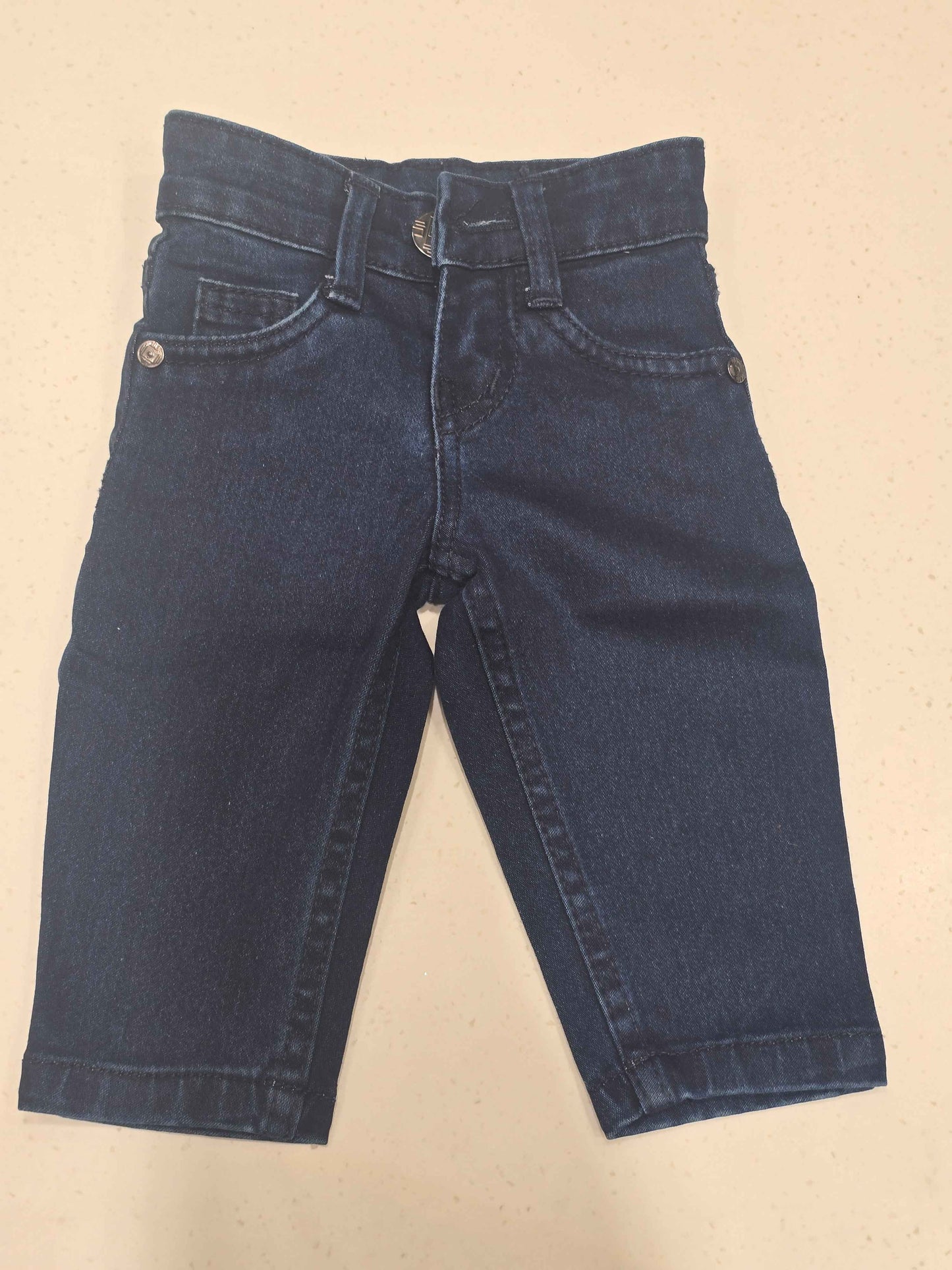 Denim material blue color jeans for baby girl