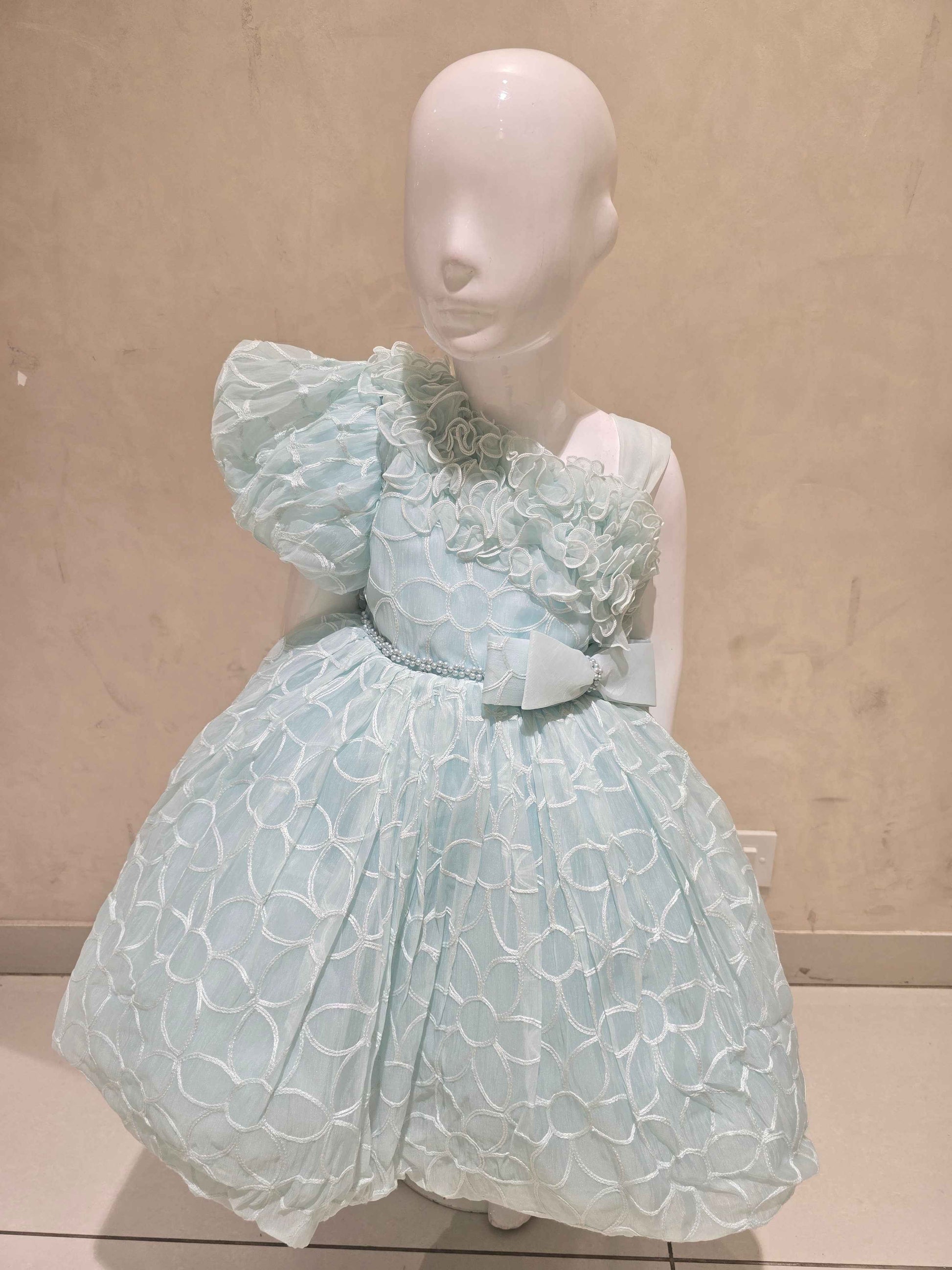White Organza Baby Frock for Girls