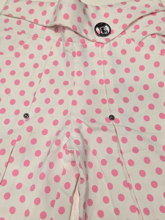 Printed Cotton material white with baby girl capri