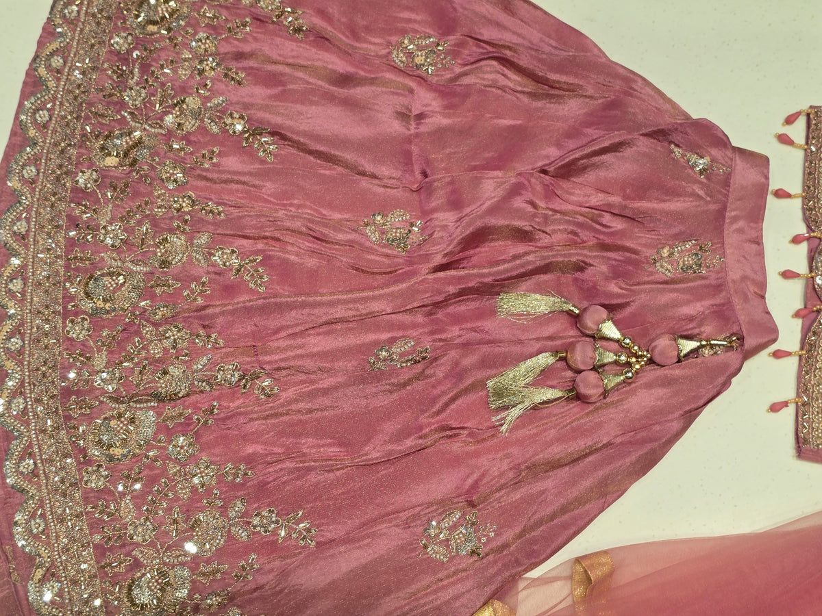 classic pink lehenga choli