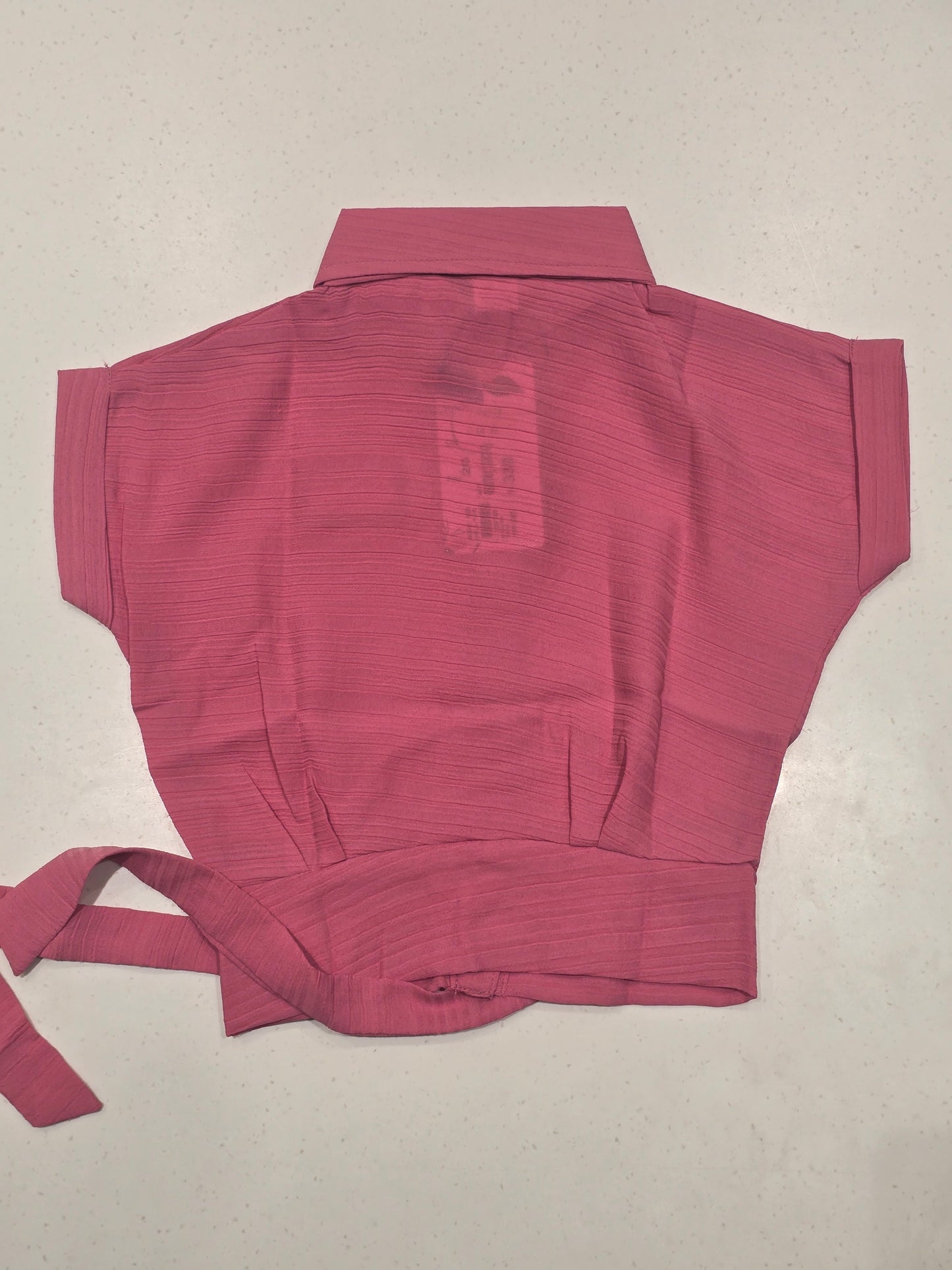 Girls Teal Blue Chiffon Party Wear Top