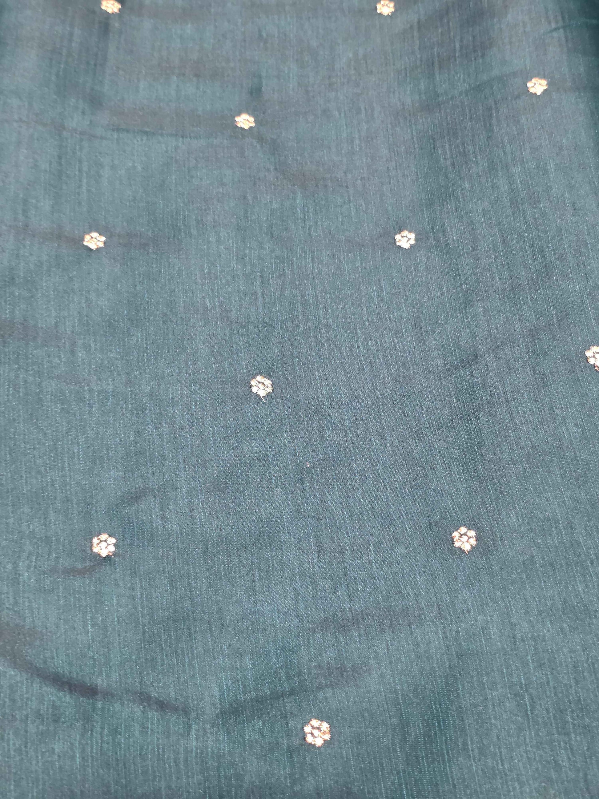 Tussar Saree with White Butta Work