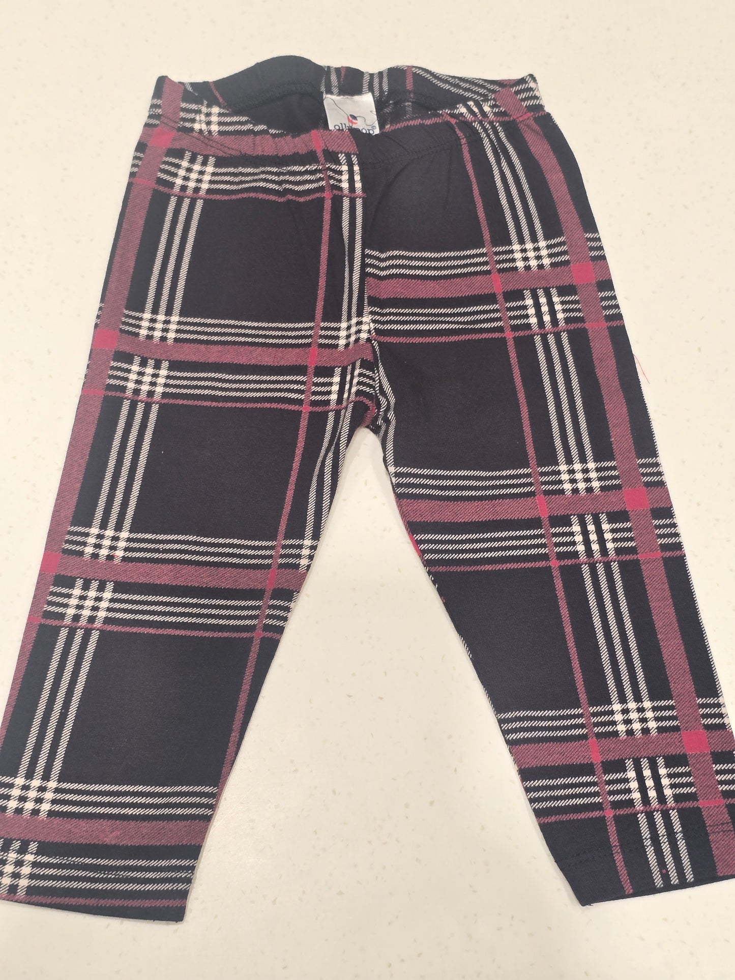 Cotton material blue color checked pattren pant for girl