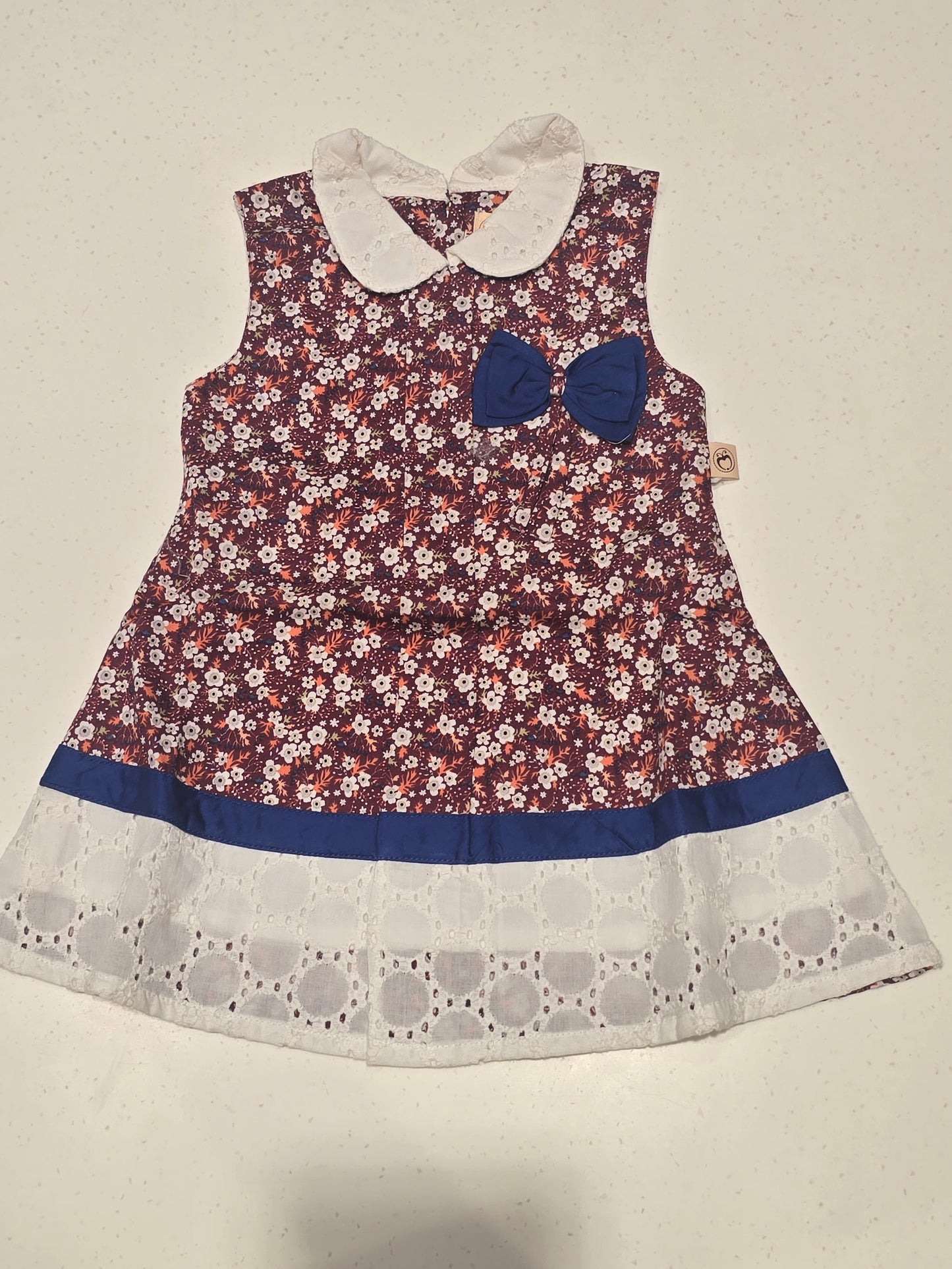 Baby Girl Multi Colour Cotton Printed Frock