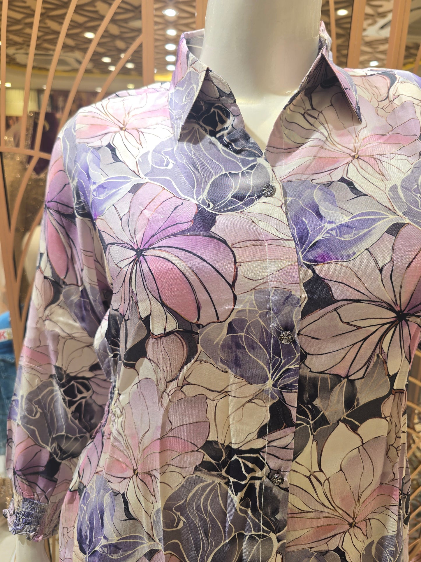 Women Multi Colour Floral Printed Anarkali Short Frock