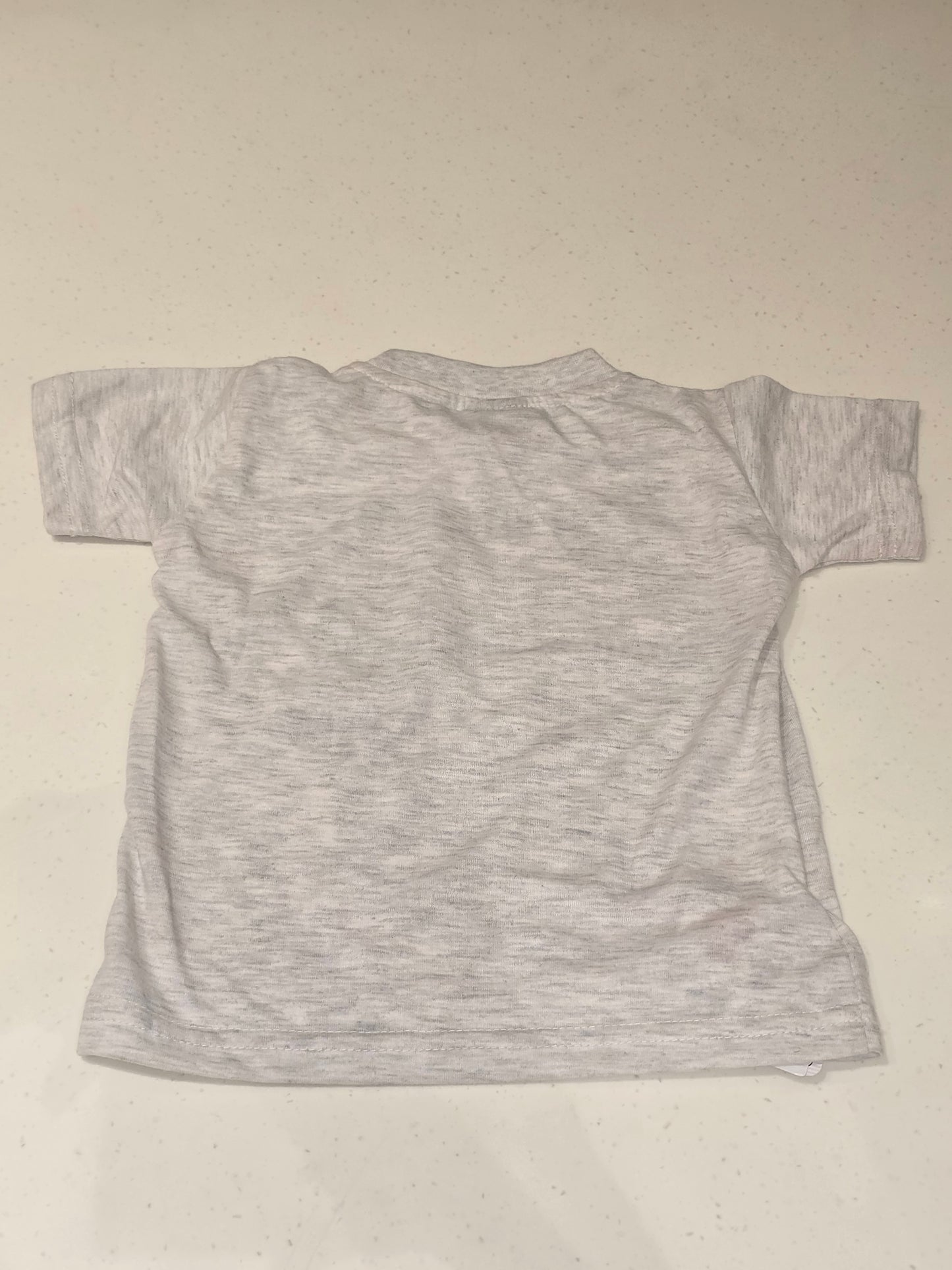 Cotton material white with Gray colour t-shirt with front prints