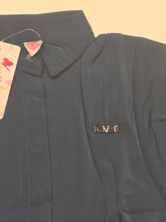 Girl Rama Green Satin Party Wear Fancy Top