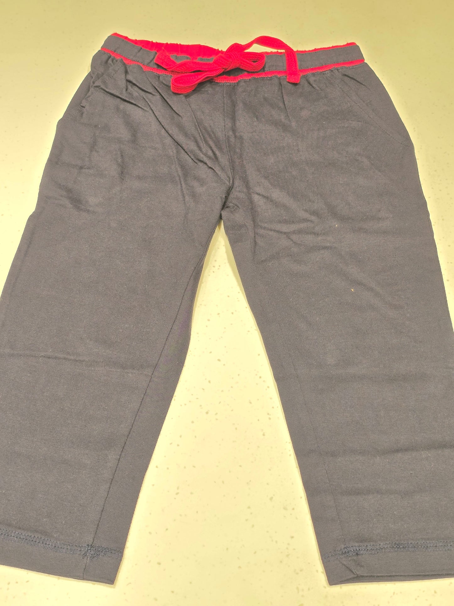 Girls Cotton Capri Bottom with Elastic Waist